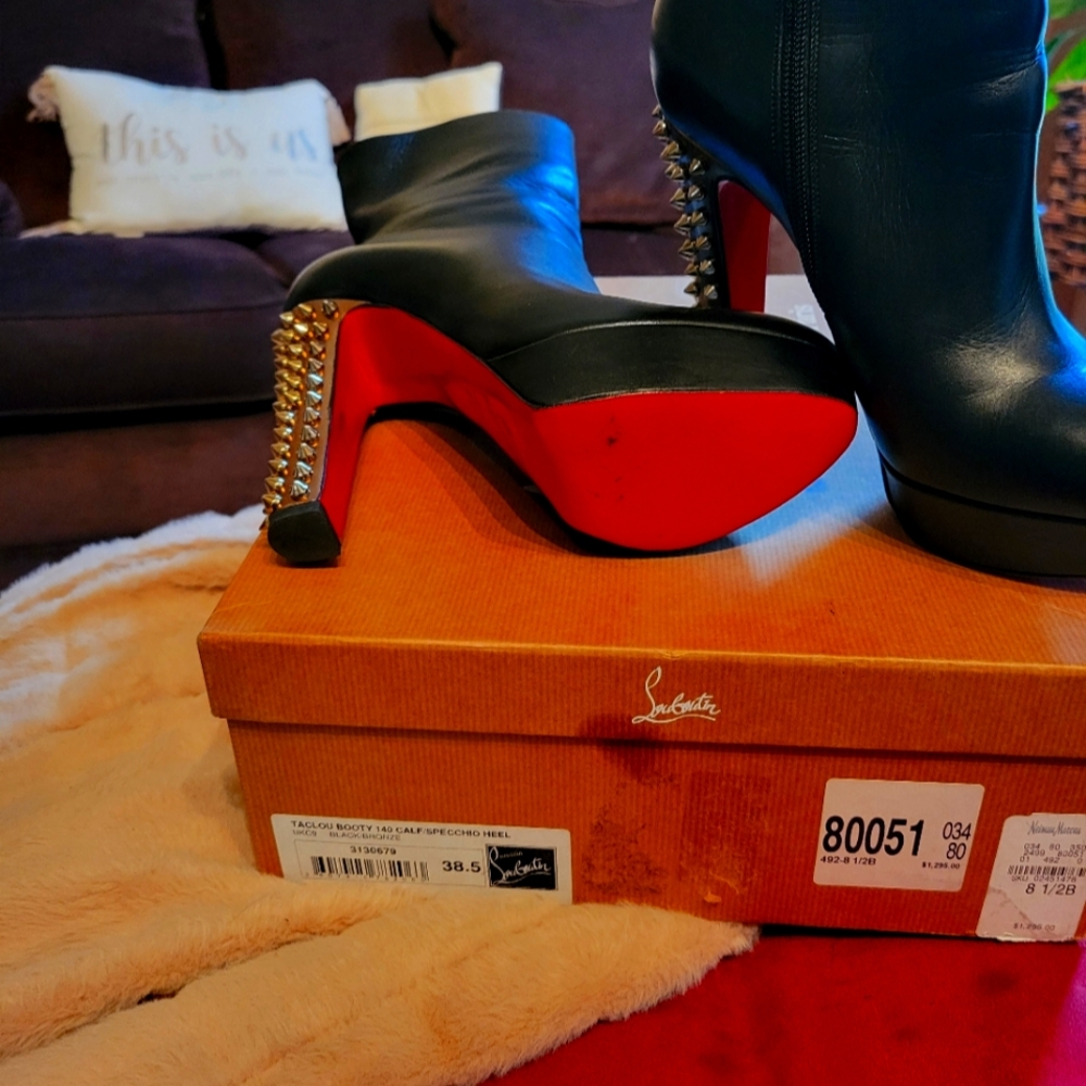 CHRISTIAN LOUBOUTIN-Taylor Booty 140 Calf Specchio Heel